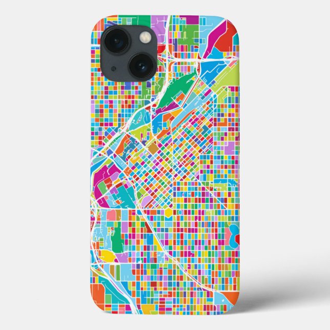 Colourful Denver Map Case-Mate iPhone Case (Back)