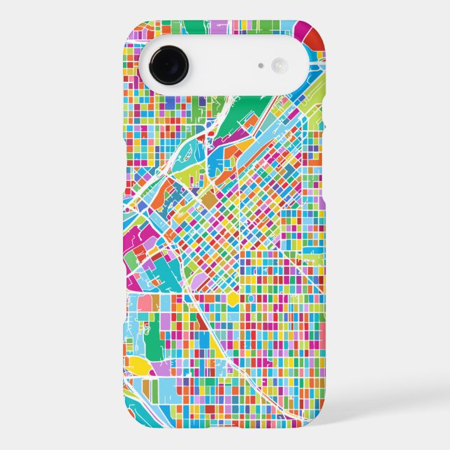 Colourful Denver Map Case-Mate iPhone Case (Back)