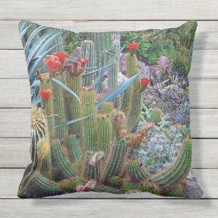 Colourful Desert Botanical Garden Cactus Pillow