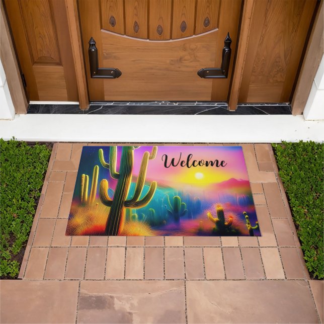 Colourful desert sunset  doormat (Outdoor)