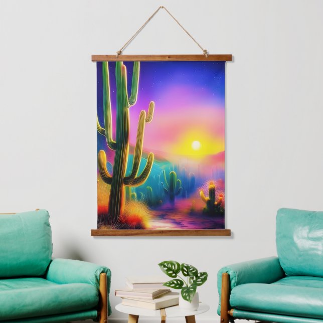Colourful desert sunset  hanging tapestry (Living Room)