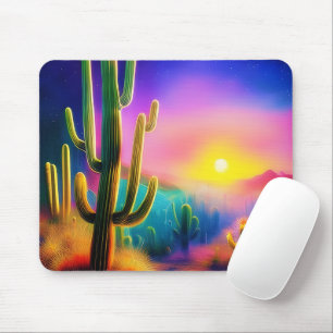 Colourful desert sunset  mouse mat
