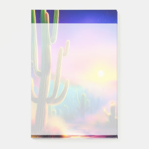 Colourful desert sunset  post-it notes