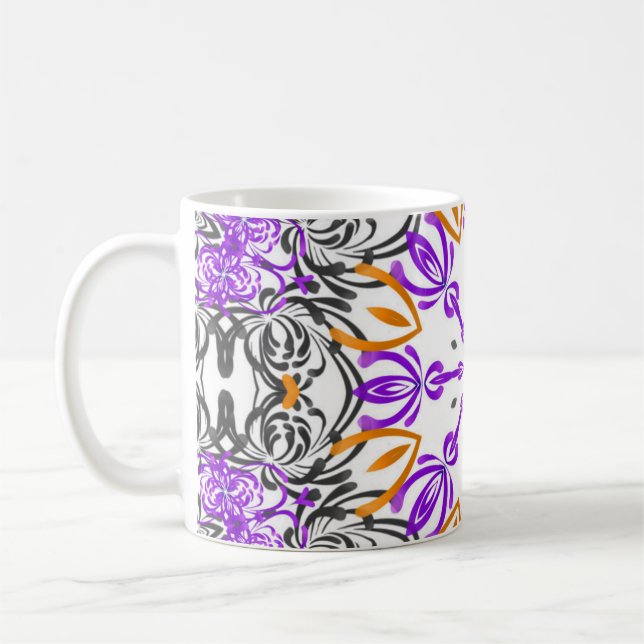 Colourful Design Abstract Artwork Coffee Mug Cup (Left)