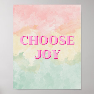 Colourful design, Choose Joy Poster