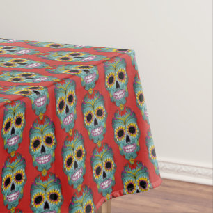 Colourful Design Dia de los Muertos Day Of The Dea Tablecloth