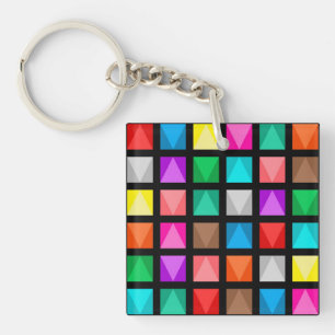 Colourful design key ring