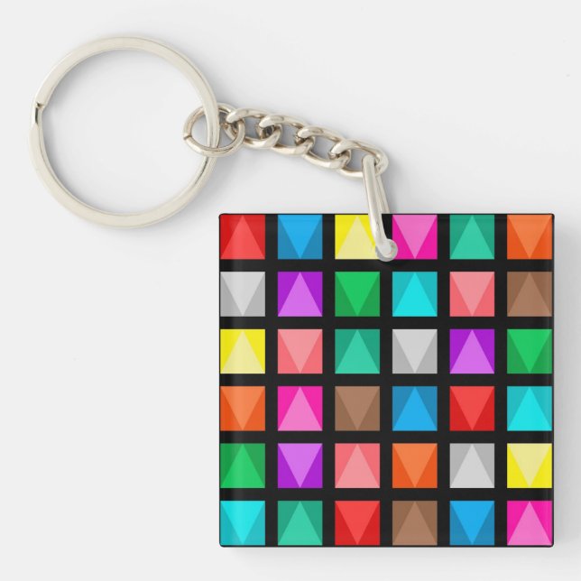 Colourful design key ring (Front)