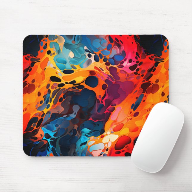 Colourful Design Mouse Mat (With Mouse)