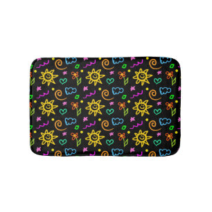 Colourful design of background for kids bath mat