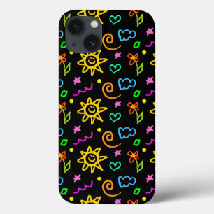 Colourful design of background for kids iPhone 13 case