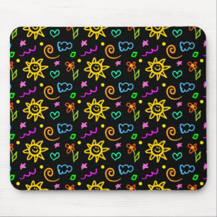 Colourful design of background for kids mouse mat