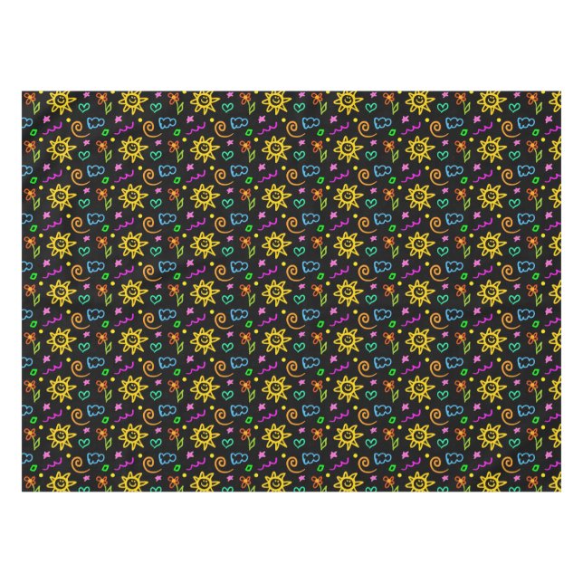 Colourful design of background for kids tablecloth (Front (Horizontal))