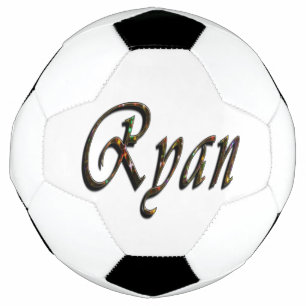 Colourful Designed Ryan Name, Football