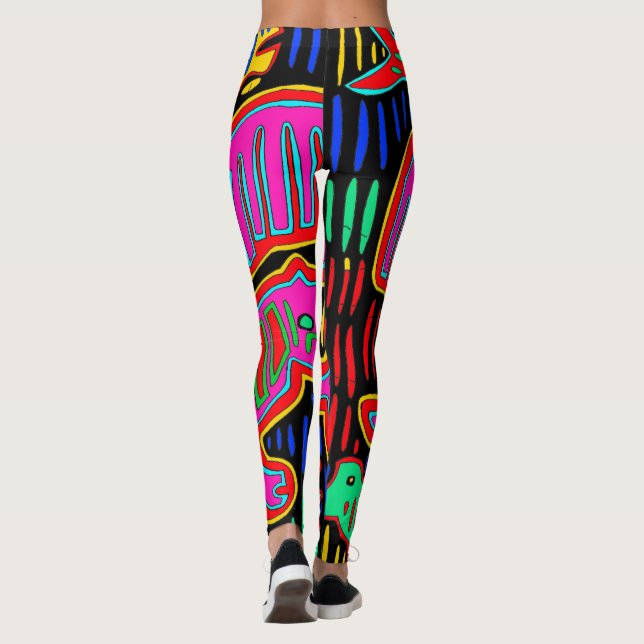 Colourful Designer Leggings (Back)