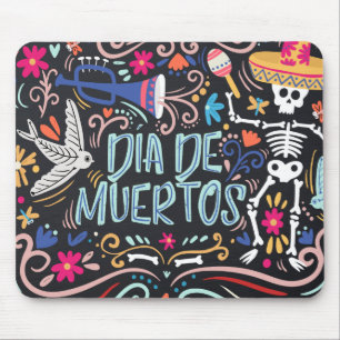 Colourful Dia de los Muertos   Mousepad