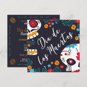 Colourful Dia de los Muertos Party   Invitation