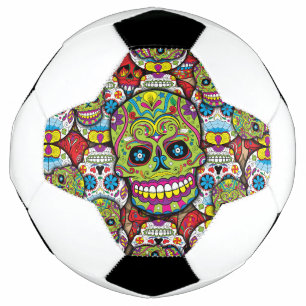 Colourful Dia de los Muertos Skulls Football