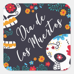 Colourful Dia de los Muertos   Sticker
