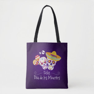 Colourful Dia de los Muertos Tote Bag