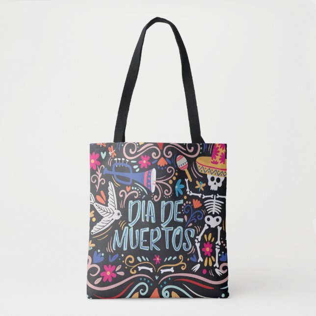 Colourful Dia de los Muertos | Tote Bag (Front)