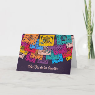 Colourful Dia de Muertos Banners   Greeting Card