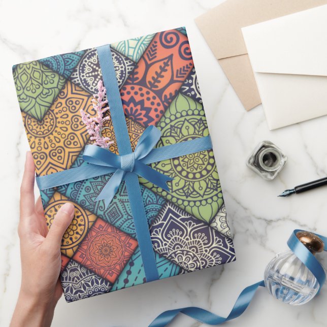 Colourful Diagonal Pattern Wrapping Paper (Gifting)