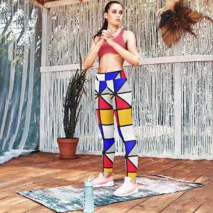 Colourful Diagonal Squares Capri Leggings