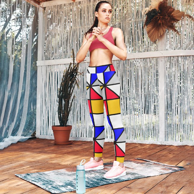 Colourful Diagonal Squares Capri Leggings (Creator Uploaded)