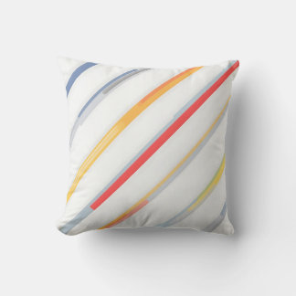 Colourful Diagonal Stripe Pattern.Modern Outdoor Cushion