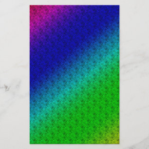 Colourful Diagonal Stripes and Flowers Flyer