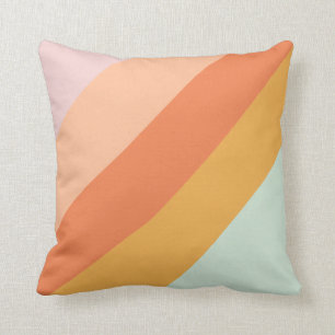 Colourful Diagonal Stripes Retro Sweet Candy Paste Cushion