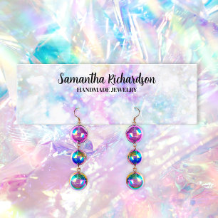 Colourful Diamond Earring Jewellery Display Holder Mini Business Card