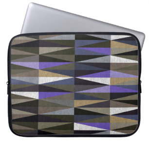 Colourful diamond floor tiles, high-resolution. laptop sleeve