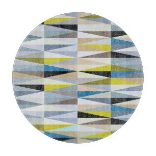 Colourful Diamond Floor Tiles Texture Cutting Board