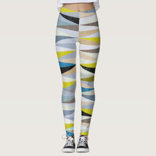 Colourful Diamond Floor Tiles Texture Leggings
