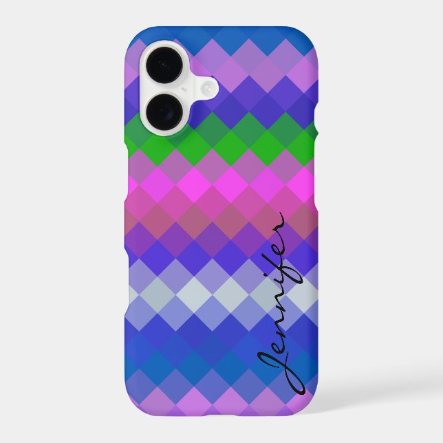 Colourful Diamond Geometric Pattern #12 (Back)