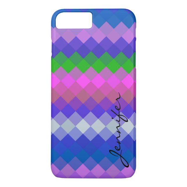 Colourful Diamond Geometric Pattern #12 Case-Mate iPhone Case (Back)