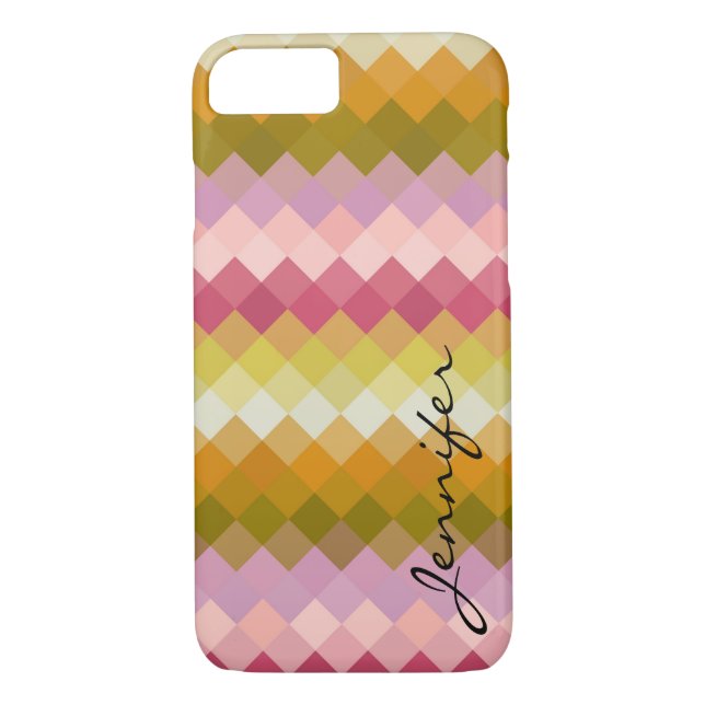 Colourful Diamond Geometric Pattern #18 Case-Mate iPhone Case (Back)