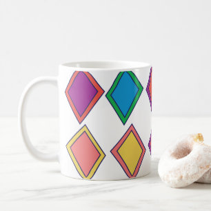 Colourful Diamond Geometric Pattern Coffee Mug
