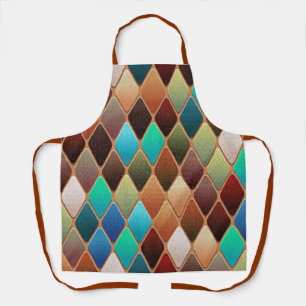 Colourful Diamond Pattern Apron