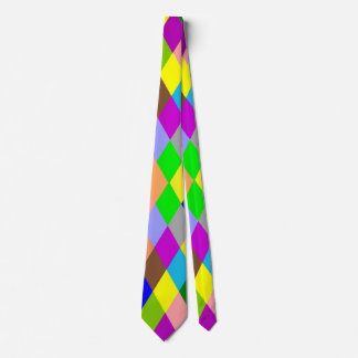 Colourful diamond Pattern Design Tie