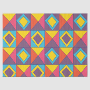 Colourful Diamond Triangle Geometric Tissue Paper