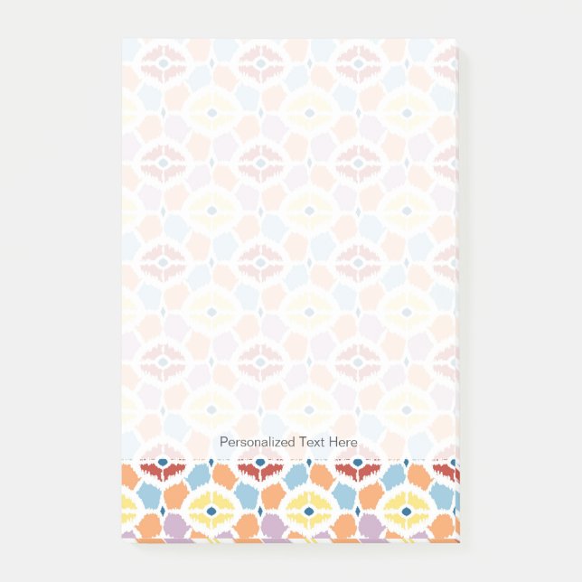Colourful diamonds ikat geometric post-it notes (Front)