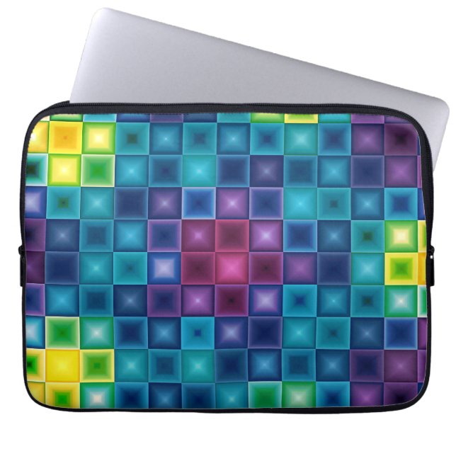 Colourful Diamonds Pattern Laptop Sleeve (Front)