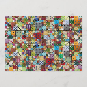 Colourful Dice Bunco Invite