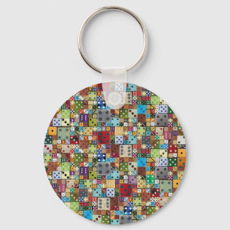 Colourful Dice Key Ring