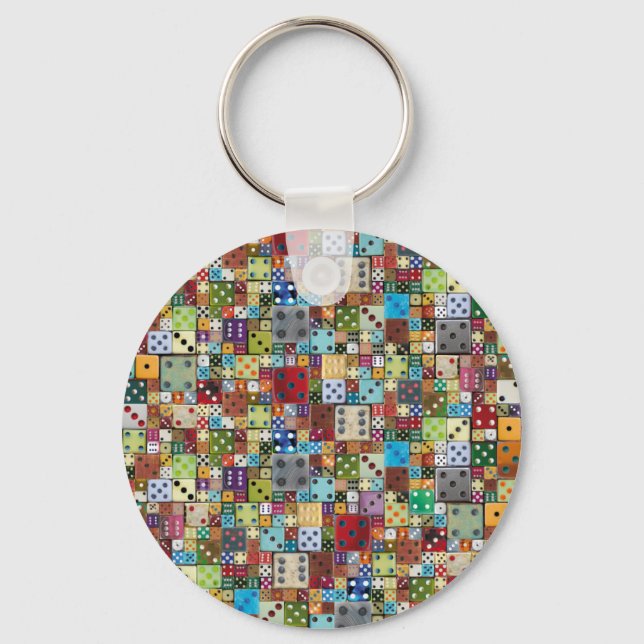 Colourful Dice Key Ring (Front)