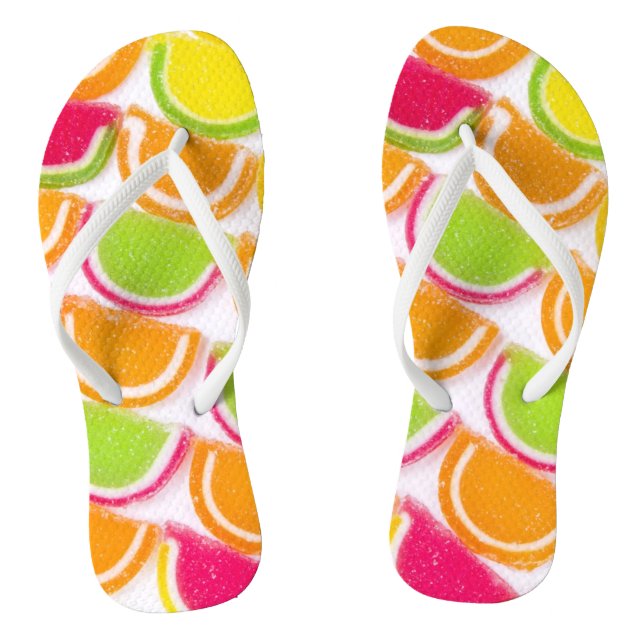 Colourful Different Jelly Candy Flip Flops (Footbed)