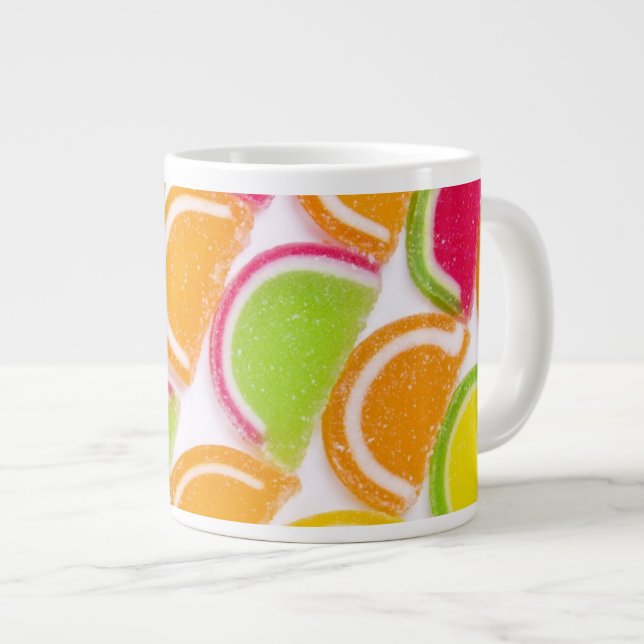 Colourful Different Jelly Candy Large Coffee Mug (Front Right)